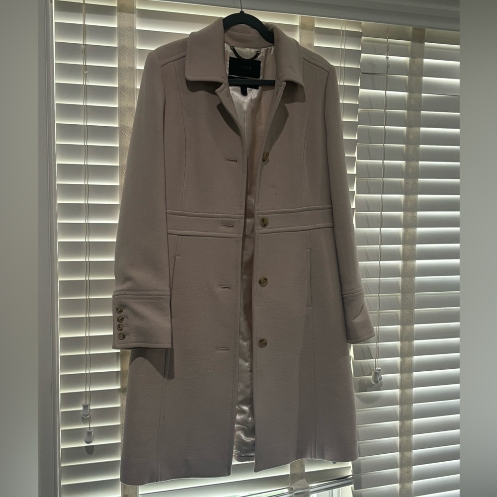 J.Crew topcoat size 8 in blush. Perfect condition worn only a few times!